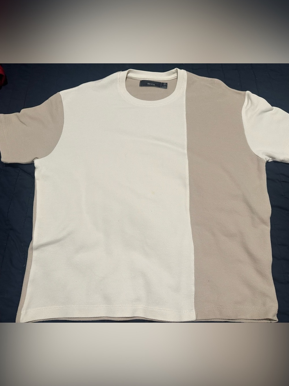 Bershka Neutral Ribbed Knit Top